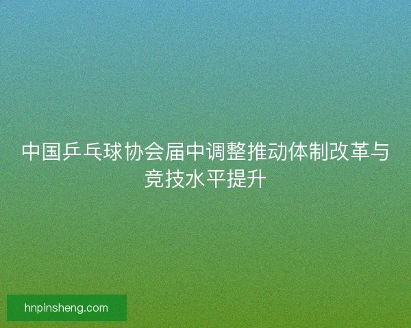 中国乒乓球协会届中调整推动体制改革与竞技水平提升